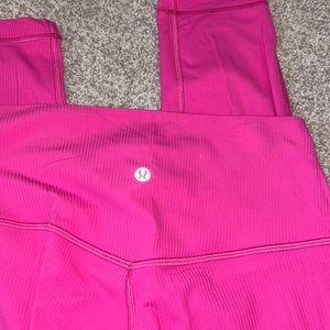 LULULEMON PINK RIBBED ALIGN LEGGINGS